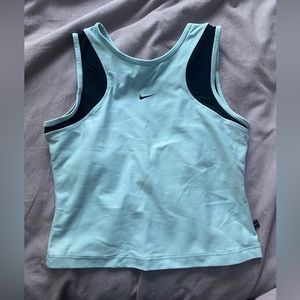 Blue and Black cropped nike tank top !